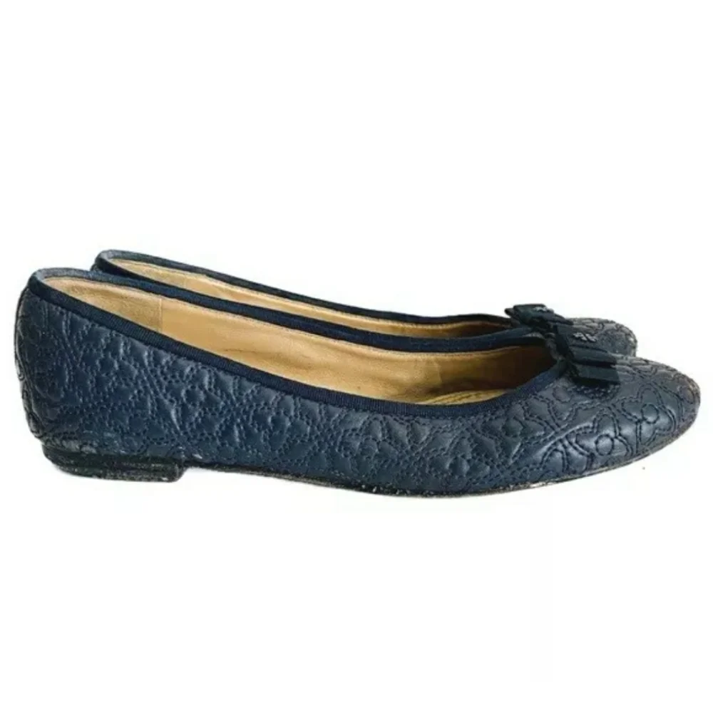 Tory Burch Marion blue Leather flats size 8